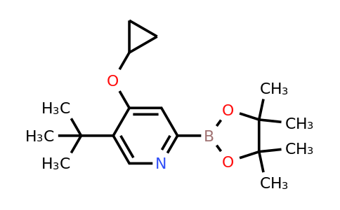 5-Tert-butyl-4-cyclopropoxy-2-(4,4,5,5-tetramethyl-1,3,2-dioxaborolan-2-YL)pyridine