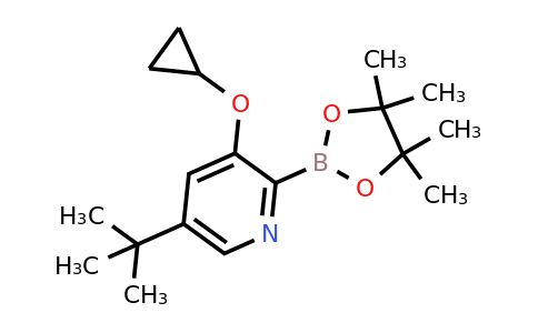 5-Tert-butyl-3-cyclopropoxy-2-(4,4,5,5-tetramethyl-1,3,2-dioxaborolan-2-YL)pyridine