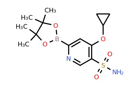 4-Cyclopropoxy-6-(4,4,5,5-tetramethyl-1,3,2-dioxaborolan-2-YL)pyridine-3-sulfonamide