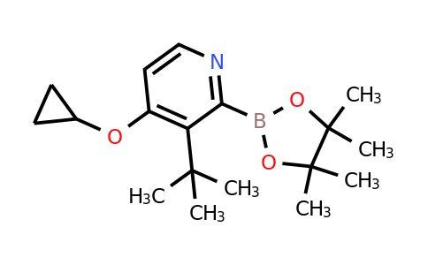 3-Tert-butyl-4-cyclopropoxy-2-(4,4,5,5-tetramethyl-1,3,2-dioxaborolan-2-YL)pyridine