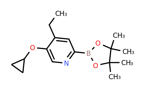 5-Cyclopropoxy-4-ethyl-2-(4,4,5,5-tetramethyl-1,3,2-dioxaborolan-2-YL)pyridine