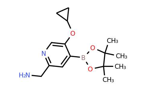 (5-Cyclopropoxy-4-(4,4,5,5-tetramethyl-1,3,2-dioxaborolan-2-YL)pyridin-2-YL)methanamine