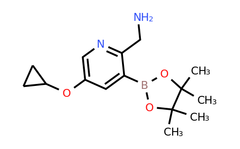 (5-Cyclopropoxy-3-(4,4,5,5-tetramethyl-1,3,2-dioxaborolan-2-YL)pyridin-2-YL)methanamine