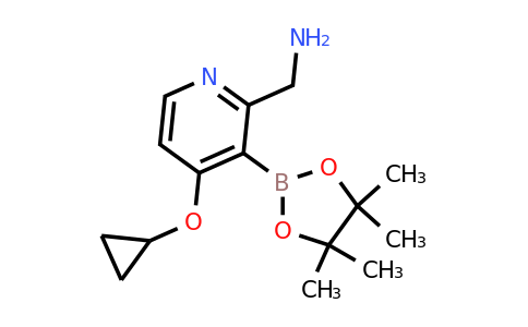 (4-Cyclopropoxy-3-(4,4,5,5-tetramethyl-1,3,2-dioxaborolan-2-YL)pyridin-2-YL)methanamine