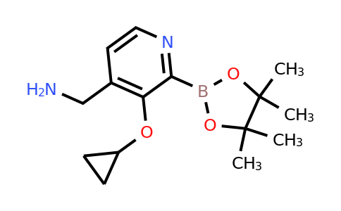 (3-Cyclopropoxy-2-(4,4,5,5-tetramethyl-1,3,2-dioxaborolan-2-YL)pyridin-4-YL)methanamine