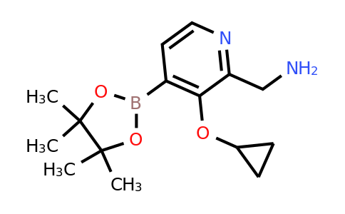 (3-Cyclopropoxy-4-(4,4,5,5-tetramethyl-1,3,2-dioxaborolan-2-YL)pyridin-2-YL)methanamine