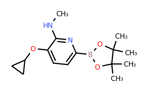 3-Cyclopropoxy-N-methyl-6-(4,4,5,5-tetramethyl-1,3,2-dioxaborolan-2-YL)pyridin-2-amine