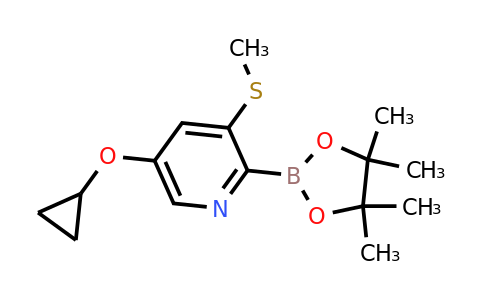 5-Cyclopropoxy-3-(methylthio)-2-(4,4,5,5-tetramethyl-1,3,2-dioxaborolan-2-YL)pyridine