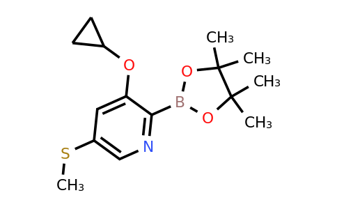 3-Cyclopropoxy-5-(methylthio)-2-(4,4,5,5-tetramethyl-1,3,2-dioxaborolan-2-YL)pyridine