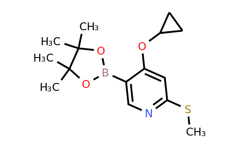 4-Cyclopropoxy-2-(methylthio)-5-(4,4,5,5-tetramethyl-1,3,2-dioxaborolan-2-YL)pyridine