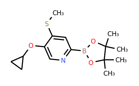 5-Cyclopropoxy-4-(methylthio)-2-(4,4,5,5-tetramethyl-1,3,2-dioxaborolan-2-YL)pyridine