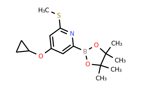 4-Cyclopropoxy-2-(methylthio)-6-(4,4,5,5-tetramethyl-1,3,2-dioxaborolan-2-YL)pyridine