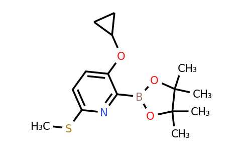 3-Cyclopropoxy-6-(methylthio)-2-(4,4,5,5-tetramethyl-1,3,2-dioxaborolan-2-YL)pyridine