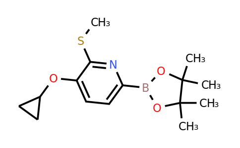 3-Cyclopropoxy-2-(methylthio)-6-(4,4,5,5-tetramethyl-1,3,2-dioxaborolan-2-YL)pyridine