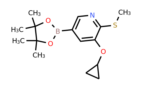 3-Cyclopropoxy-2-(methylthio)-5-(4,4,5,5-tetramethyl-1,3,2-dioxaborolan-2-YL)pyridine