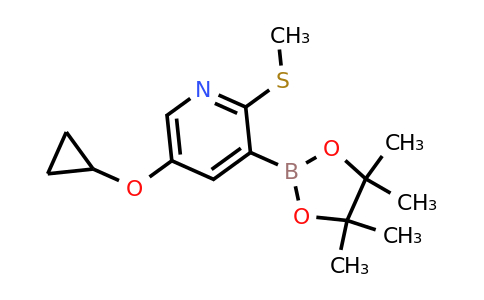 5-Cyclopropoxy-2-(methylthio)-3-(4,4,5,5-tetramethyl-1,3,2-dioxaborolan-2-YL)pyridine