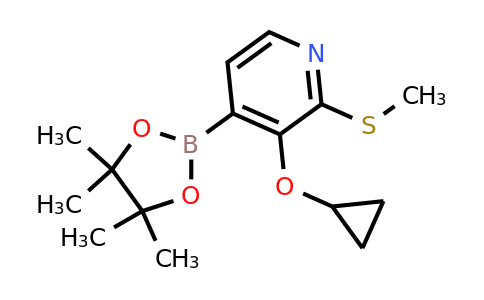 3-Cyclopropoxy-2-(methylthio)-4-(4,4,5,5-tetramethyl-1,3,2-dioxaborolan-2-YL)pyridine