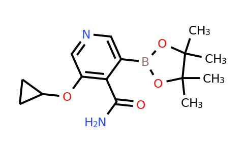 3-Cyclopropoxy-5-(4,4,5,5-tetramethyl-1,3,2-dioxaborolan-2-YL)isonicotinamide