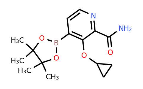 3-Cyclopropoxy-4-(4,4,5,5-tetramethyl-1,3,2-dioxaborolan-2-YL)picolinamide