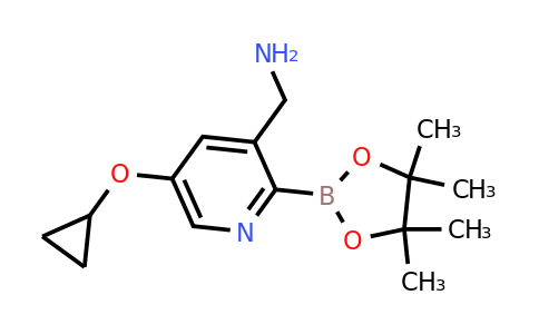 (5-Cyclopropoxy-2-(4,4,5,5-tetramethyl-1,3,2-dioxaborolan-2-YL)pyridin-3-YL)methanamine