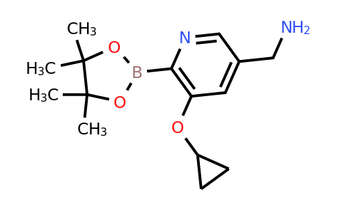 (5-Cyclopropoxy-6-(4,4,5,5-tetramethyl-1,3,2-dioxaborolan-2-YL)pyridin-3-YL)methanamine