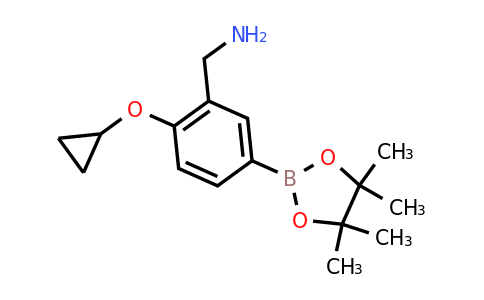 (2-Cyclopropoxy-5-(4,4,5,5-tetramethyl-1,3,2-dioxaborolan-2-YL)phenyl)methanamine