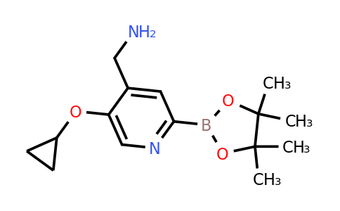 (5-Cyclopropoxy-2-(4,4,5,5-tetramethyl-1,3,2-dioxaborolan-2-YL)pyridin-4-YL)methanamine
