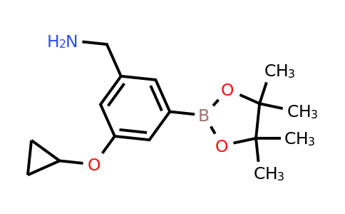 (3-Cyclopropoxy-5-(4,4,5,5-tetramethyl-1,3,2-dioxaborolan-2-YL)phenyl)methanamine