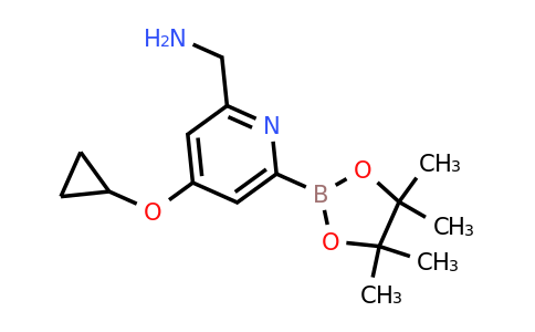 (4-Cyclopropoxy-6-(4,4,5,5-tetramethyl-1,3,2-dioxaborolan-2-YL)pyridin-2-YL)methanamine