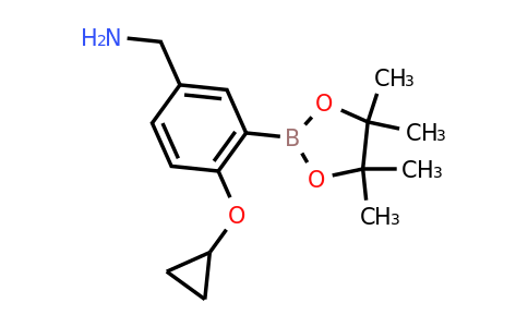 (4-Cyclopropoxy-3-(4,4,5,5-tetramethyl-1,3,2-dioxaborolan-2-YL)phenyl)methanamine