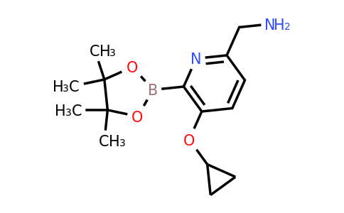 (5-Cyclopropoxy-6-(4,4,5,5-tetramethyl-1,3,2-dioxaborolan-2-YL)pyridin-2-YL)methanamine