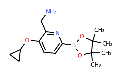 (3-Cyclopropoxy-6-(4,4,5,5-tetramethyl-1,3,2-dioxaborolan-2-YL)pyridin-2-YL)methanamine