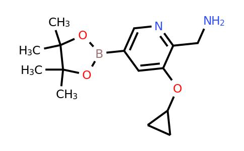 (3-Cyclopropoxy-5-(4,4,5,5-tetramethyl-1,3,2-dioxaborolan-2-YL)pyridin-2-YL)methanamine