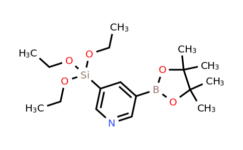 3-(4,4,5,5-Tetramethyl-1,3,2-dioxaborolan-2-YL)-5-(triethoxysilyl)pyridine
