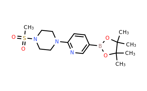 1-(Methylsulfonyl)-4-(5-(4,4,5,5-tetramethyl-1,3,2-dioxaborolan-2-YL)pyridin-2-YL)piperazine