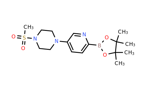 1-(Methylsulfonyl)-4-(6-(4,4,5,5-tetramethyl-1,3,2-dioxaborolan-2-YL)pyridin-3-YL)piperazine