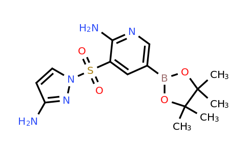 3-(3-Amino-pyrazol-1-ylsulfonyl)-5-(4,4,5,5-tetramethyl-1,3,2-dioxaborolan-2-YL)pyridin-2-amine