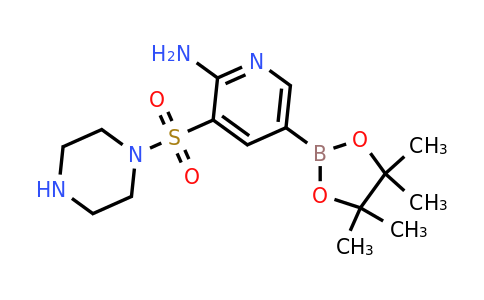3-(Piperazin-1-ylsulfonyl)-5-(4,4,5,5-tetramethyl-1,3,2-dioxaborolan-2-YL)pyridin-2-amine