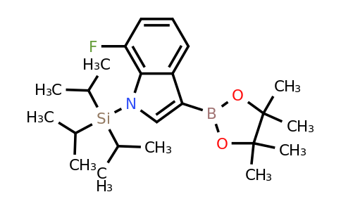 7-Fluoro-3-(4,4,5,5-tetramethyl-1,3,2-dioxaborolan-2-YL)-1-(triisopropylsilyl)-indole