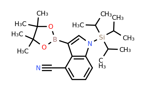 3-(4,4,5,5-Tetramethyl-1,3,2-dioxaborolan-2-YL)-1-(triisopropylsilyl)-indole-4-carbonitrile