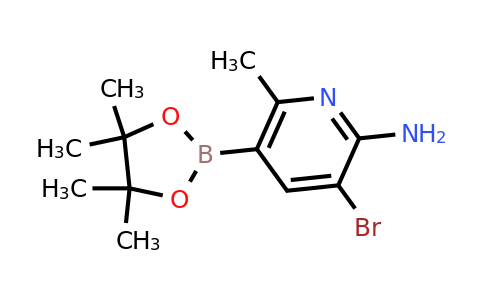 3-Bromo-6-methyl-5-(4,4,5,5-tetramethyl-1,3,2-dioxaborolan-2-YL)pyridin-2-amine