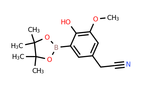 2-(4-Hydroxy-3-methoxy-5-(4,4,5,5-tetramethyl-1,3,2-dioxaborolan-2-YL)phenyl)acetonitrile