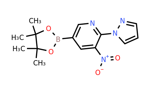 3-Nitro-2-(pyrazol-1-YL)-5-(4,4,5,5-tetramethyl-1,3,2-dioxaborolan-2-YL)pyridine