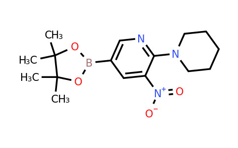 3-Nitro-2-(piperidin-1-YL)-5-(4,4,5,5-tetramethyl-1,3,2-dioxaborolan-2-YL)pyridine