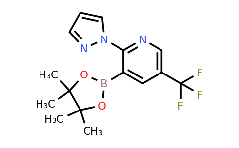2-(Pyrazol-1-YL)-3-(4,4,5,5-tetramethyl-1,3,2-dioxaborolan-2-YL)-5-(trifluoromethyl)pyridine