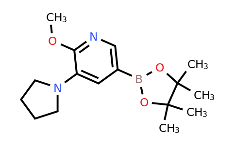 2-Methoxy-3-(pyrrolidin-1-YL)-5-(4,4,5,5-tetramethyl-1,3,2-dioxaborolan-2-YL)pyridine