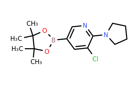 3-Chloro-2-(pyrrolidin-1-YL)-5-(4,4,5,5-tetramethyl-1,3,2-dioxaborolan-2-YL)pyridine