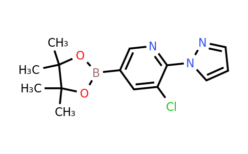 3-Chloro-2-(pyrazol-1-YL)-5-(4,4,5,5-tetramethyl-1,3,2-dioxaborolan-2-YL)pyridine
