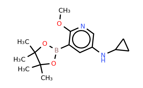 N-cyclopropyl-6-methoxy-5-(4,4,5,5-tetramethyl-1,3,2-dioxaborolan-2-YL)pyridin-3-amine
