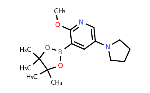 2-Methoxy-5-(pyrrolidin-1-YL)-3-(4,4,5,5-tetramethyl-1,3,2-dioxaborolan-2-YL)pyridine